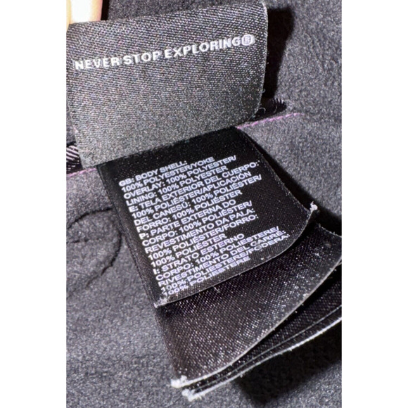 The North Face Full Zip Fleece Explorer Jacket Girls L 14/16 Purple Black READ - Picture 6 of 15